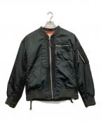 AVIREXアヴィレックス）の古着「コンビネーションMA-1ジャケット」｜グリーン