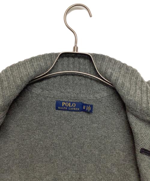 POLO RALPH LAUREN（ポロ・ラルフローレン）POLO RALPH LAUREN (ポロ・ラルフローレン) ニットジャケット グレー サイズ:XSの古着・服飾アイテム
