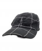 AMI Alexandre Mattiussiアミアレクサンドルマテュッシ）の古着「キャップ」｜ブラック×ホワイト