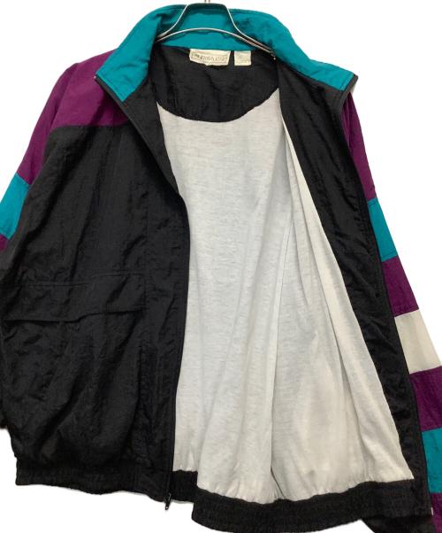 THE FINISH LINE（ザ フィニッシュ ライン）THE FINISH LINE (ザ フィニッシュ ライン) ナイロンジャケット ブラック×パープル サイズ:XLの古着・服飾アイテム