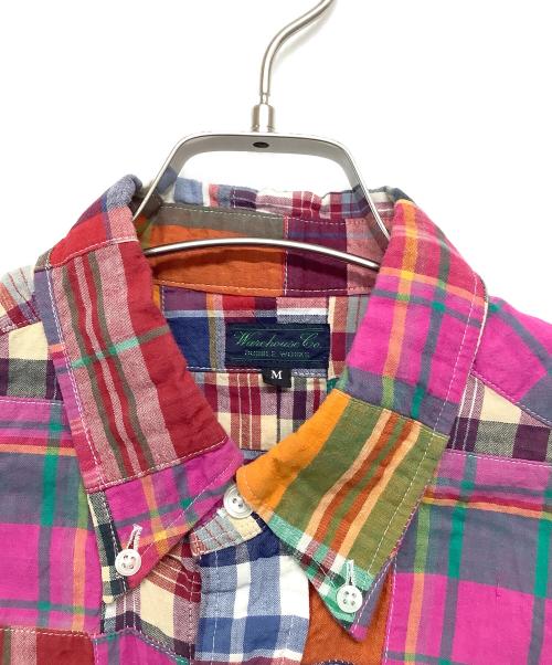 WAREHOUSE DUBBLE WORKS（ウエアハウス ダブルワークス）WAREHOUSE DUBBLE WORKS (ウエアハウス ダブルワークス) 半袖シャツ レッド×ピンク サイズ:Mサイズの古着・服飾アイテム