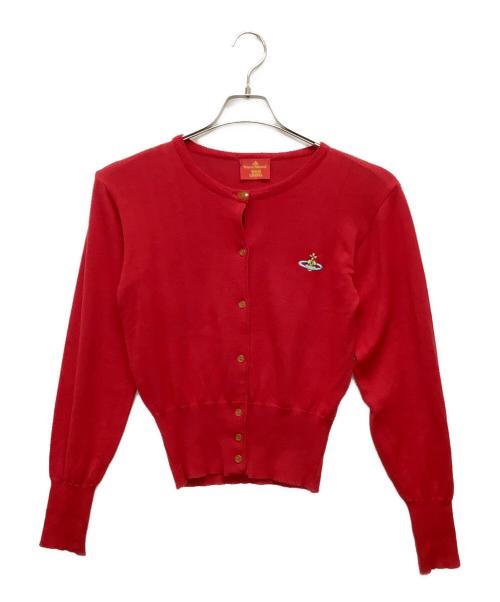 Vivienne Westwood RED LABEL（ヴィヴィアンウエストウッドレッドレーベル）Vivienne Westwood RED LABEL (ヴィヴィアンウエストウッドレッドレーベル) 薄手カーディガン レッド サイズ:FREEの古着・服飾アイテム