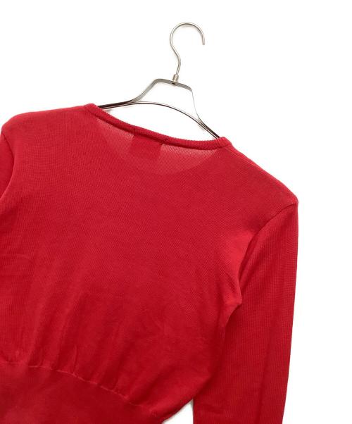 Vivienne Westwood RED LABEL（ヴィヴィアンウエストウッドレッドレーベル）Vivienne Westwood RED LABEL (ヴィヴィアンウエストウッドレッドレーベル) 薄手カーディガン レッド サイズ:FREEの古着・服飾アイテム