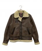 ALPHAアルファ）の古着「フェイクムートンジャケット」｜ブラウン