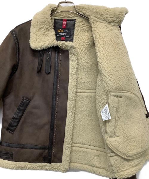 ALPHA（アルファ）ALPHA (アルファ) フェイクムートンジャケット ブラウン サイズ:Mの古着・服飾アイテム