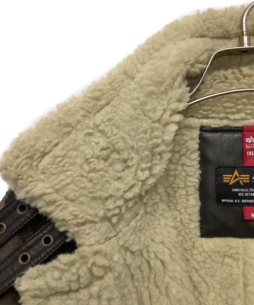ALPHA（アルファ）ALPHA (アルファ) フェイクムートンジャケット ブラウン サイズ:Mの古着・服飾アイテム