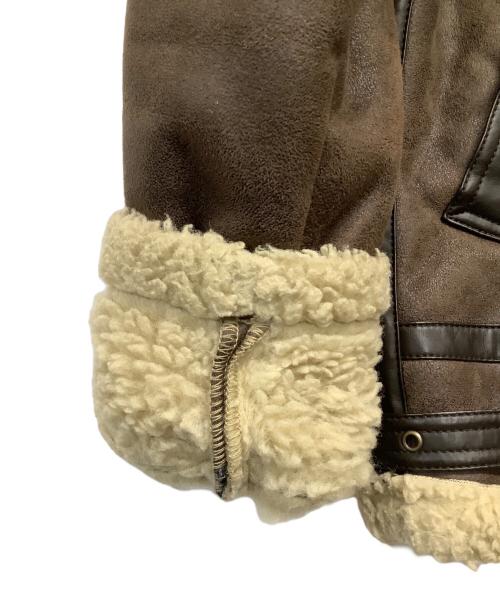 ALPHA（アルファ）ALPHA (アルファ) フェイクムートンジャケット ブラウン サイズ:Mの古着・服飾アイテム