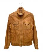 AVIREXアヴィレックス）の古着「ゴートレザージャケット」｜キャメル