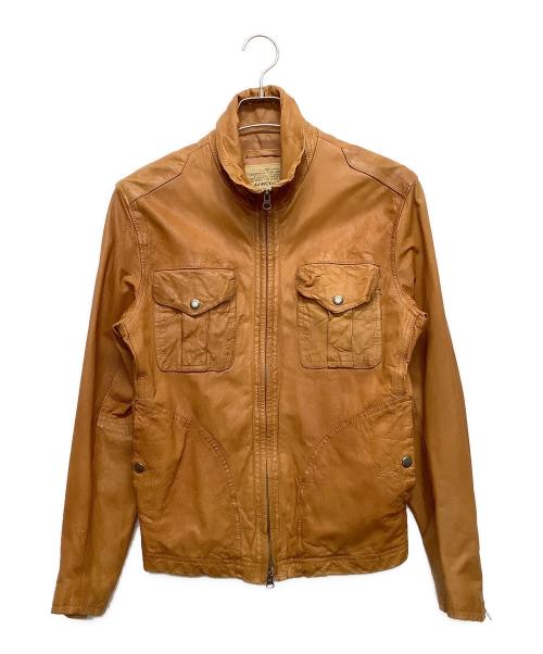 AVIREX（アヴィレックス）AVIREX (アヴィレックス) ゴートレザージャケット キャメル サイズ:Mサイズの古着・服飾アイテム