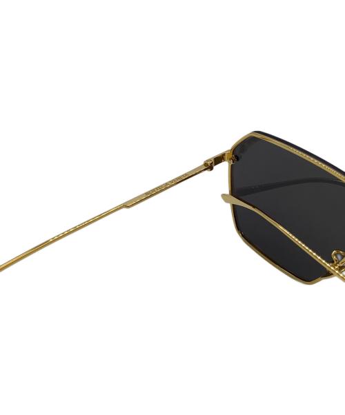 BOTTEGA VENETA（ボッテガベネタ）BOTTEGA VENETA (ボッテガベネタ) サングラス ブラック×ゴールドの古着・服飾アイテム