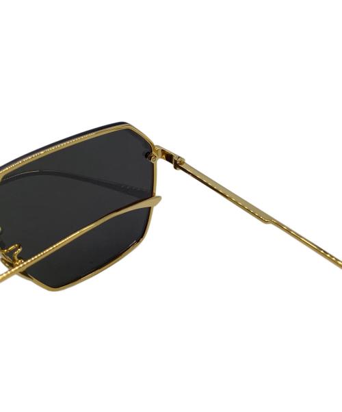 BOTTEGA VENETA（ボッテガベネタ）BOTTEGA VENETA (ボッテガベネタ) サングラス ブラック×ゴールドの古着・服飾アイテム