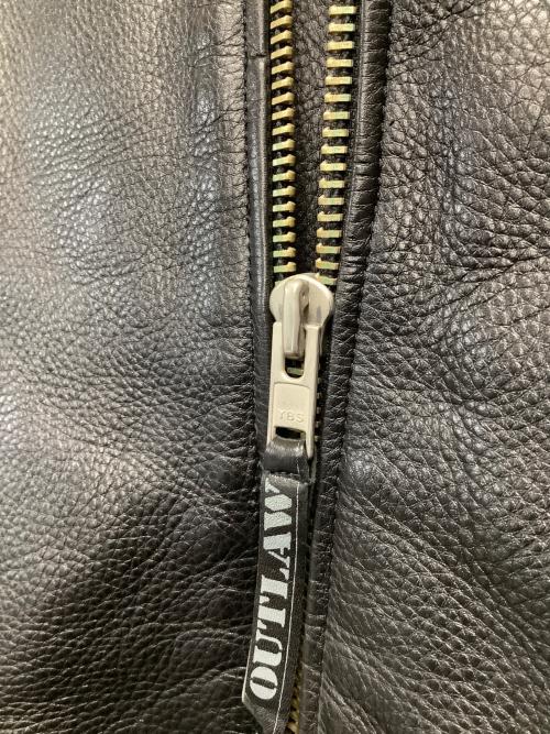 OUTLAW（アウトロー）OUTLAW (アウトロー) レザージャケット ブラック サイズ:40の古着・服飾アイテム