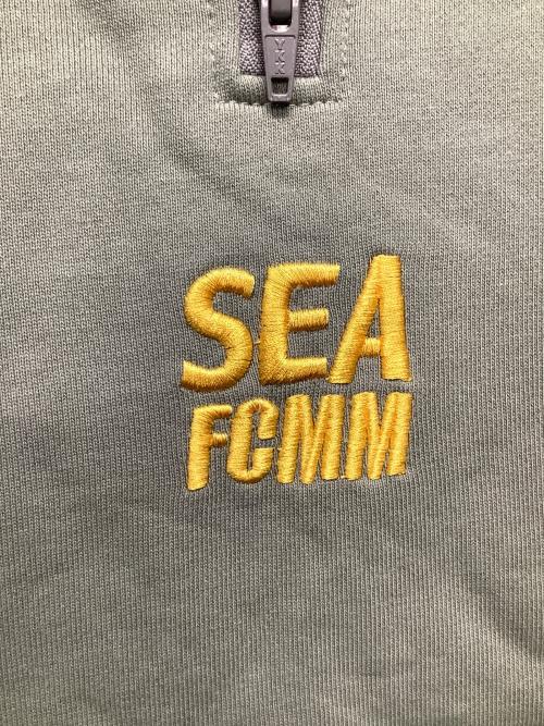 WIND AND SEA（ウィンダンシー）WIND AND SEA (ウィンダンシー) ハーフジップスウェット グリーン サイズ: Lの古着・服飾アイテム