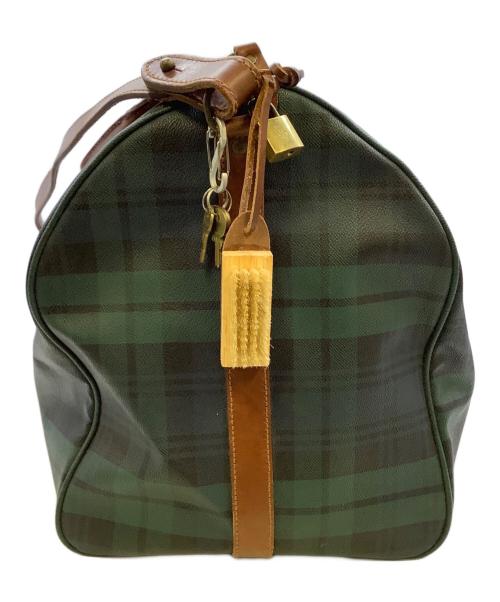 POLO RALPH LAUREN（ポロ・ラルフローレン）POLO RALPH LAUREN (ポロ・ラルフローレン) ボストンバッグ グリーン×ブラウンの古着・服飾アイテム