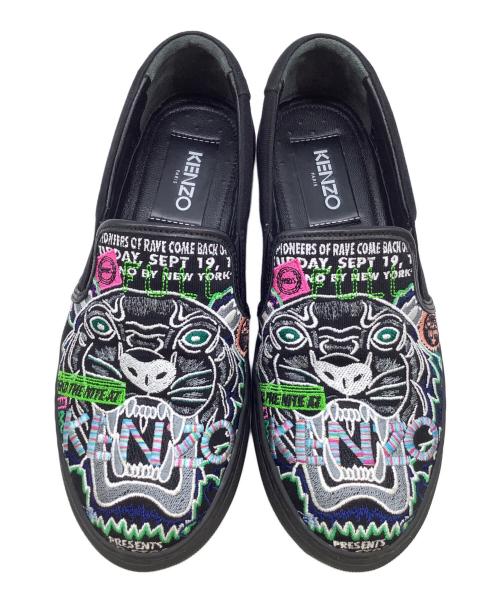 KENZO（ケンゾー）KENZO (ケンゾー) スリッポン ブラック マルチカラー サイズ:38の古着・服飾アイテム