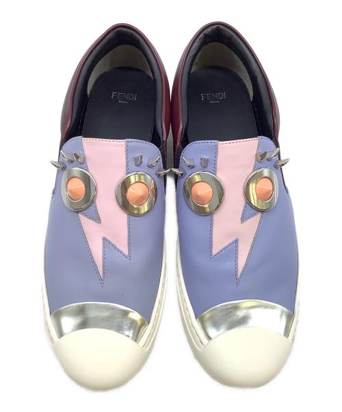 FENDI（フェンディ）FENDI (フェンディ) スリッポン パープル×ピンク サイズ:38の古着・服飾アイテム