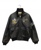 AVIREXアヴィレックス）の古着「フライトジャケット」｜ブラック