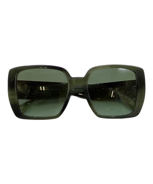 CHANEL（シャネル）CHANEL (シャネル) サングラス グリーン×ブラック サイズ:54□18の古着・服飾アイテム