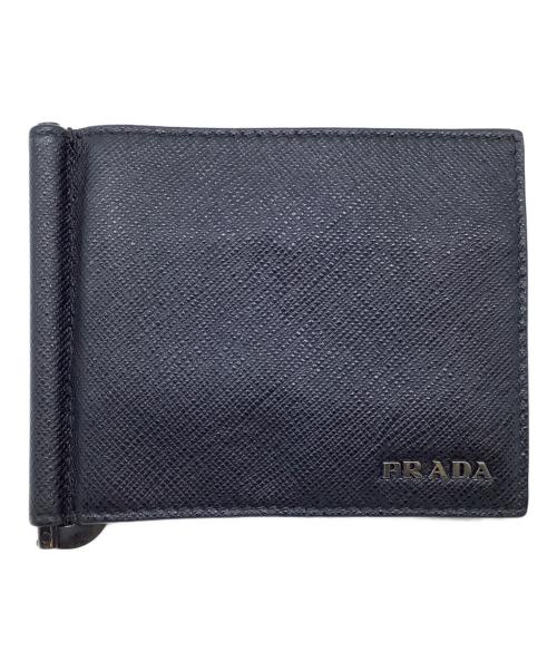 PRADA（プラダ）PRADA (プラダ) 2つ折り財布 ブラックの古着・服飾アイテム