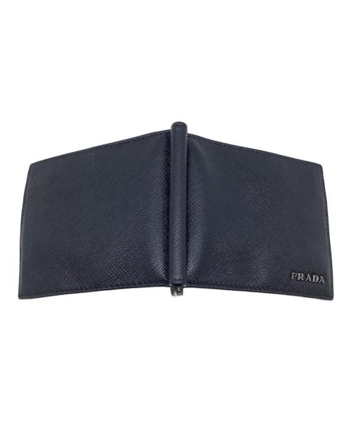 PRADA（プラダ）PRADA (プラダ) 2つ折り財布 ブラックの古着・服飾アイテム