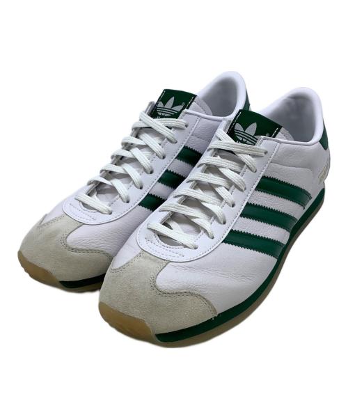 adidas（アディダス）adidas (アディダス) ローカットスニーカー ホワイト×グリーン サイズ:27.5cmの古着・服飾アイテム
