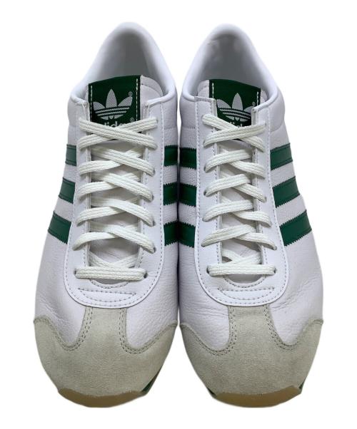adidas（アディダス）adidas (アディダス) ローカットスニーカー ホワイト×グリーン サイズ:27.5cmの古着・服飾アイテム