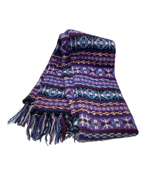 Jamieson's of Shetland（ジャミーソンズオブシェトランド）Jamieson's of Shetland (ジャミーソンズオブシェトランド) マフラー　Jamieson's of Shetland パープルの古着・服飾アイテム