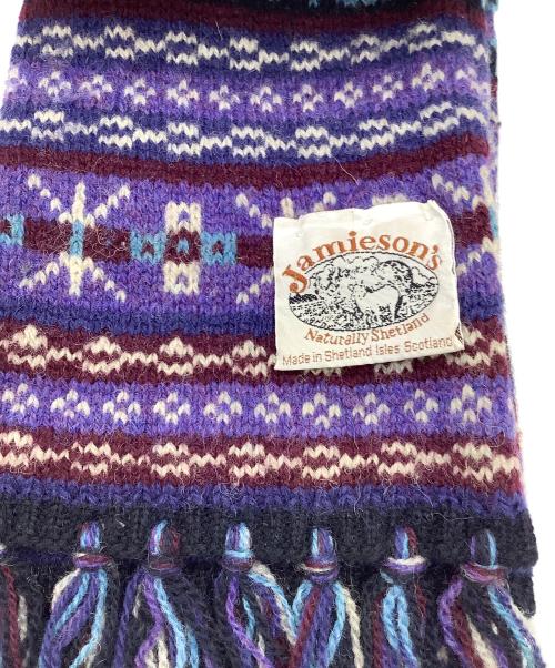Jamieson's of Shetland（ジャミーソンズオブシェトランド）Jamieson's of Shetland (ジャミーソンズオブシェトランド) マフラー　Jamieson's of Shetland パープルの古着・服飾アイテム