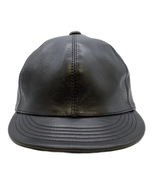 BRUNEL&CO.HATMAKERS（ブルーネルハットメイカース）BRUNEL&CO.HATMAKERS (ブルーネルハットメイカース) レザーキャップ ブラック サイズ:36の古着・服飾アイテム