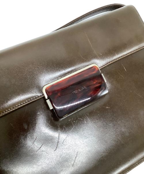 PRADA（プラダ）PRADA (プラダ) ショルダーバッグ ブラウンの古着・服飾アイテム
