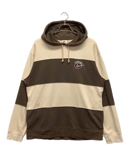 SUPREME（シュプリーム）SUPREME (シュプリーム) NIKE (ナイキ) パーカー ベージュ×ブラウン サイズ:Lの古着・服飾アイテム