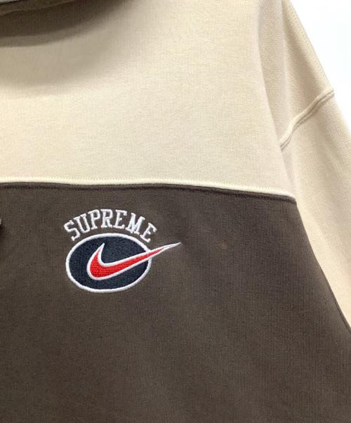 SUPREME（シュプリーム）SUPREME (シュプリーム) NIKE (ナイキ) パーカー ベージュ×ブラウン サイズ:Lの古着・服飾アイテム