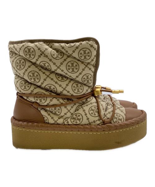 TORY BURCH（トリーバーチ）TORY BURCH (トリーバーチ) ショートブーツ　TORY BURCH ベージュ サイズ:２３.５の古着・服飾アイテム