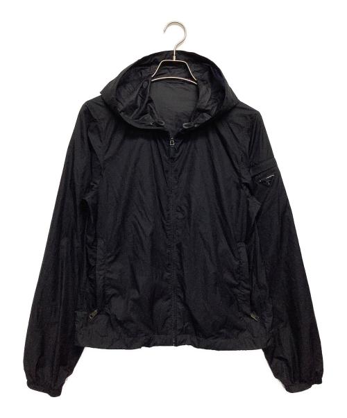 PRADA（プラダ）PRADA (プラダ) ナイロンジップパーカー ブラック サイズ:XSの古着・服飾アイテム