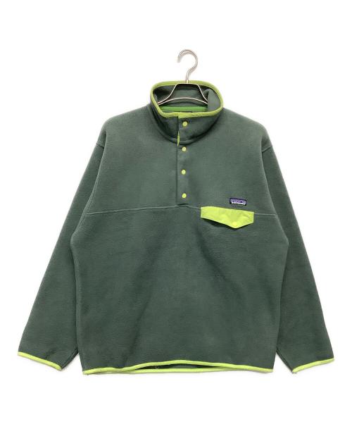 Patagonia（パタゴニア）Patagonia (パタゴニア) シンチラスナップT グリーン×イエロー サイズ:Mの古着・服飾アイテム
