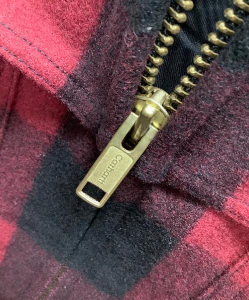 CarHartt（カーハート）CarHartt (カーハート) ウールジャケット レッド×ブラック サイズ:Lの古着・服飾アイテム