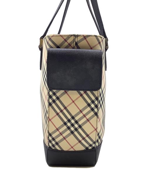 BURBERRY（バーバリー）BURBERRY (バーバリー) ハンドバッグ ベージュ×ブラックの古着・服飾アイテム