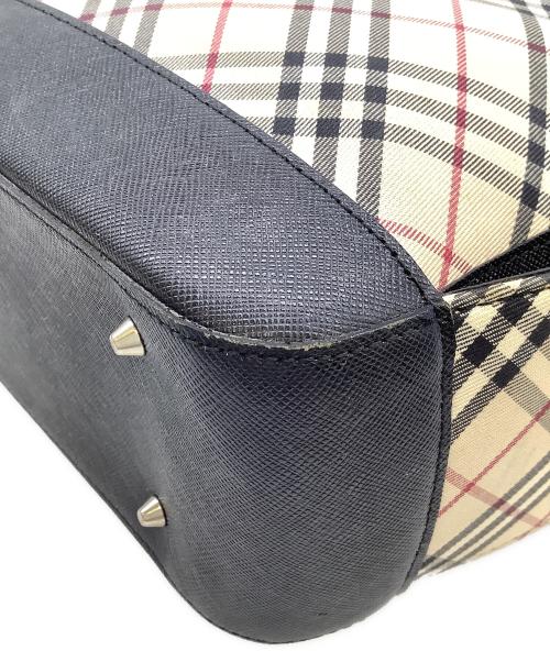 BURBERRY（バーバリー）BURBERRY (バーバリー) ハンドバッグ ベージュ×ブラックの古着・服飾アイテム