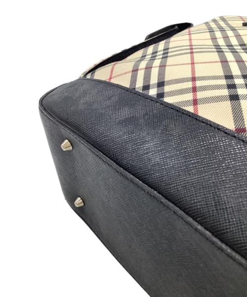 BURBERRY（バーバリー）BURBERRY (バーバリー) ハンドバッグ ベージュ×ブラックの古着・服飾アイテム