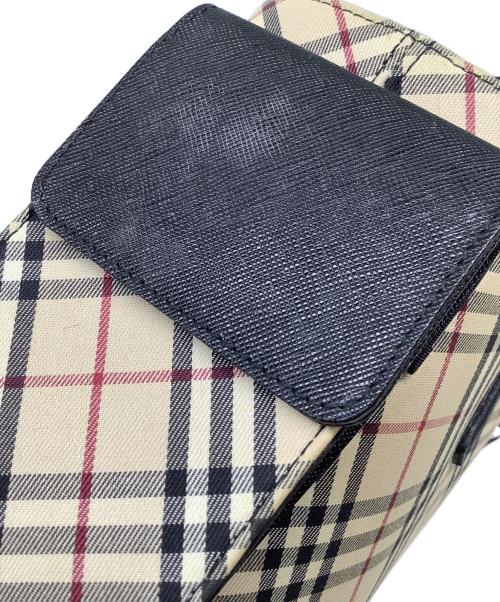 BURBERRY（バーバリー）BURBERRY (バーバリー) ハンドバッグ ベージュ×ブラックの古着・服飾アイテム