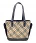 BURBERRY（バーバリー）の古着「ハンドバッグ」｜ベージュ×ブラック