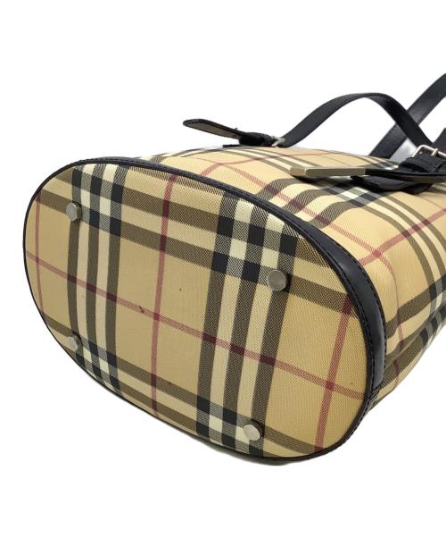 BURBERRY LONDON（バーバリーロンドン）BURBERRY LONDON (バーバリーロンドン) バケツトートバッグ ベージュ×ブラックの古着・服飾アイテム