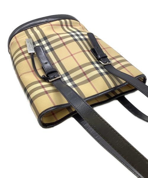 BURBERRY LONDON（バーバリーロンドン）BURBERRY LONDON (バーバリーロンドン) バケツトートバッグ ベージュ×ブラックの古着・服飾アイテム