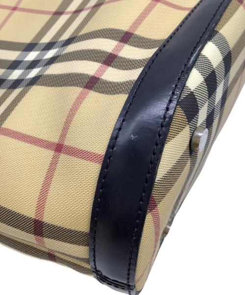 BURBERRY LONDON（バーバリーロンドン）BURBERRY LONDON (バーバリーロンドン) バケツトートバッグ ベージュ×ブラックの古着・服飾アイテム