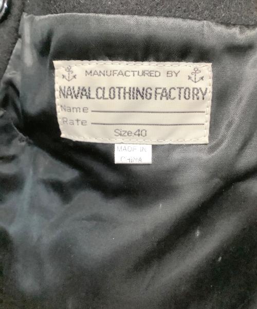 NAVAL CLOTHING FACTORY（ナバル クロージングファクトリー）NAVAL CLOTHING FACTORY (ナバル クロージングファクトリー) Pコート ブラック サイズ:40の古着・服飾アイテム