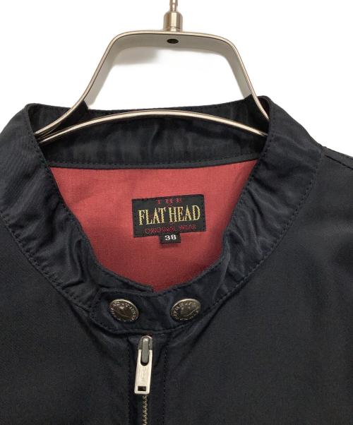 THE FLAT HEAD（ザ・フラットヘッド）THE FLAT HEAD (ザ・フラットヘッド) ナイロンジャケット ブラック×レッド サイズ:38の古着・服飾アイテム