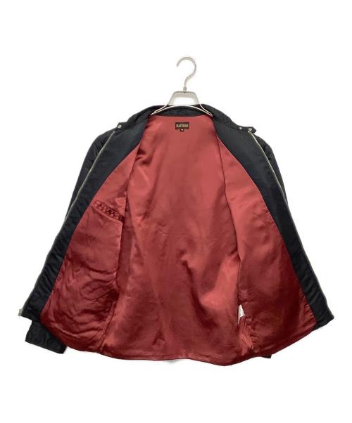THE FLAT HEAD（ザ・フラットヘッド）THE FLAT HEAD (ザ・フラットヘッド) ナイロンジャケット ブラック×レッド サイズ:38の古着・服飾アイテム