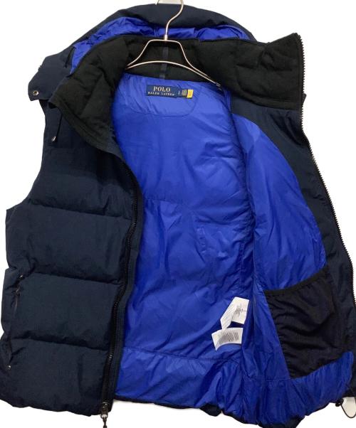 POLO RALPH LAUREN（ポロ・ラルフローレン）POLO RALPH LAUREN (ポロ・ラルフローレン) フード付きダウンベスト ネイビー サイズ: Lの古着・服飾アイテム
