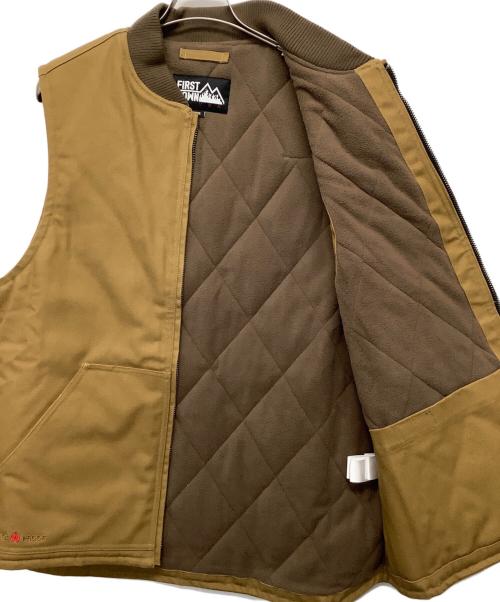 FIRST DOWN（ファーストダウン）FIRST DOWN (ファーストダウン) 難燃ダックベスト ブラウン サイズ:LARGE 未使用品の古着・服飾アイテム