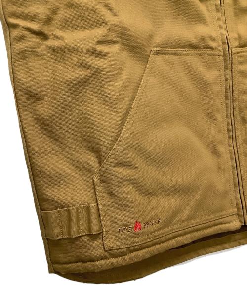 FIRST DOWN（ファーストダウン）FIRST DOWN (ファーストダウン) 難燃ダックベスト ブラウン サイズ:LARGE 未使用品の古着・服飾アイテム